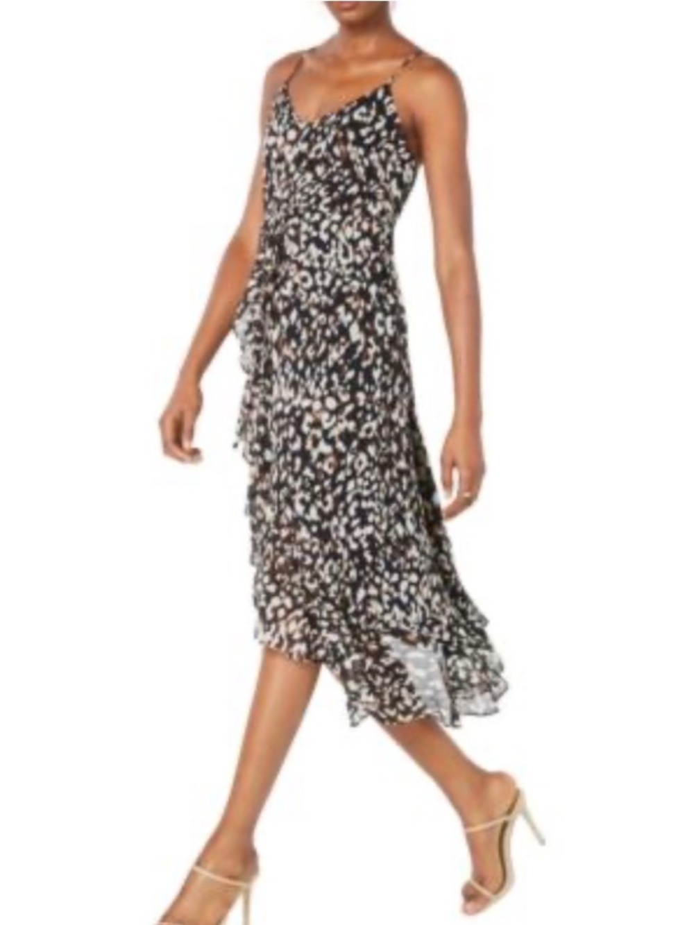 19 Cooper Animal Print High/Low Sleeveless Dress XL
